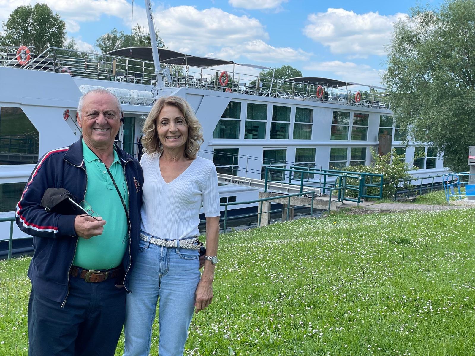 Mary and Pas together by the river