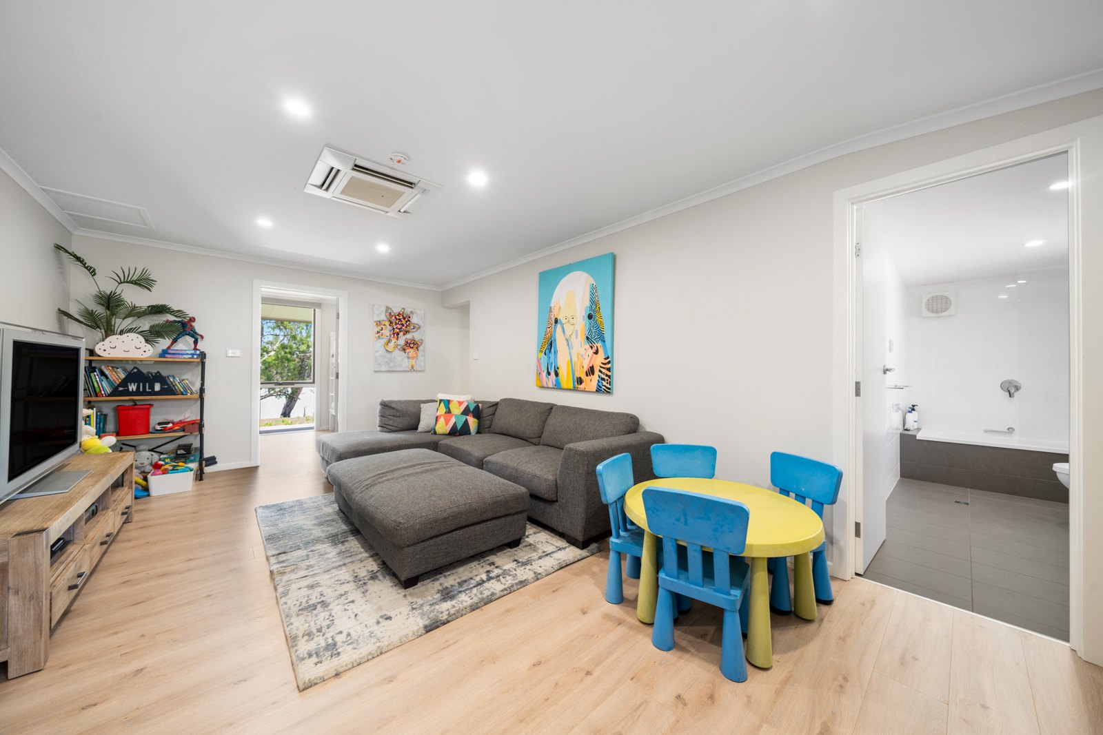 Children’s playroom beside the bunk room